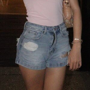 Stylish Blue Denim Shorts for Women
